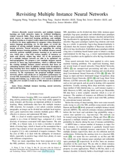Revisiting Multiple Instance Neural Networks