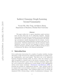 Indirect Gaussian Graph Learning beyond Gaussianity