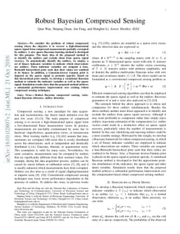 Robust Bayesian Compressed sensing