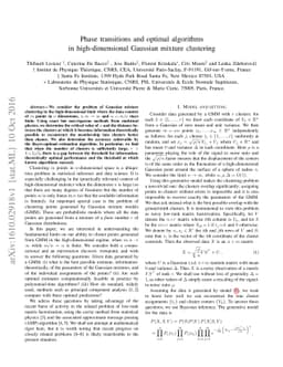 Phase transitions and optimal algorithms in high-dimensional Gaussian
  mixture clustering