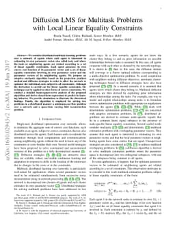 Diffusion LMS for Multitask Problems with Local Linear Equality
  Constraints
