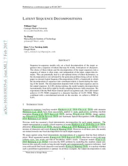 Latent Sequence Decompositions