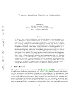 Truncated Variational Expectation Maximization