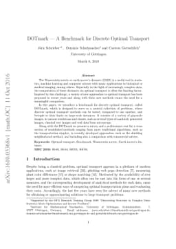 DOTmark - A Benchmark for Discrete Optimal Transport