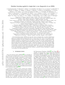 Machine learning applied to single-shot x-ray diagnostics in an XFEL
