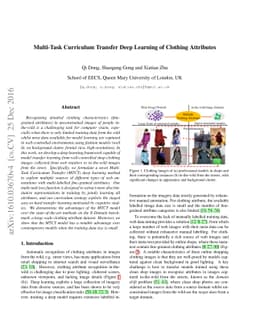 Multi-Task Curriculum Transfer Deep Learning of Clothing Attributes