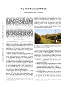 Deep Fruit Detection in Orchards