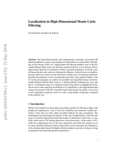 Localization in High-Dimensional Monte Carlo Filtering