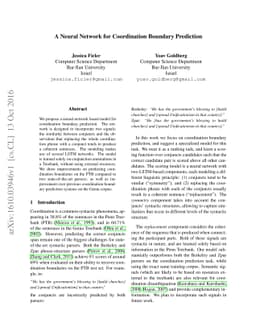A Neural Network for Coordination Boundary Prediction