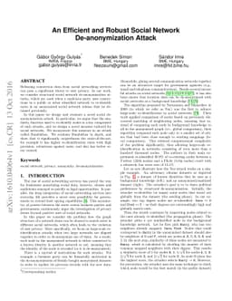 An Efficient and Robust Social Network De-anonymization Attack