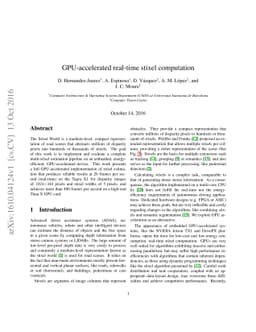 GPU-accelerated real-time stixel computation