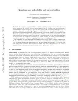 Quantum non-malleability and authentication