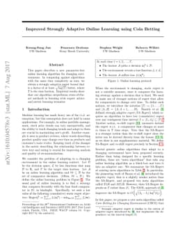 Improved Strongly Adaptive Online Learning using Coin Betting