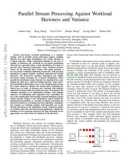 Parallel Stream Processing Against Workload Skewness and Variance