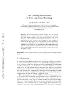 The Peaking Phenomenon in Semi-supervised Learning