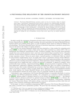 A polynomial-time relaxation of the Gromov-Hausdorff distance