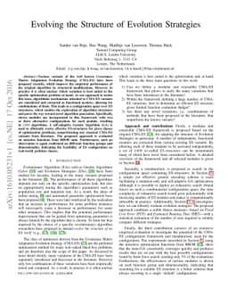 Evolving the Structure of Evolution Strategies