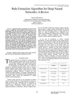 Rule Extraction Algorithm for Deep Neural Networks: A Review