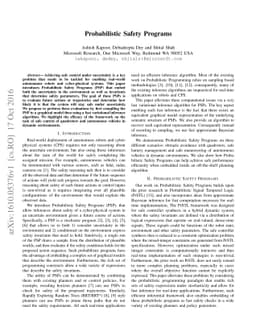 Probabilistic Safety Programs