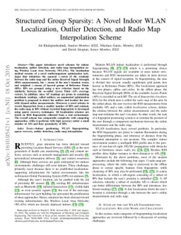 Structured Group Sparsity: A Novel Indoor WLAN Localization, Outlier
  Detection, and Radio Map Interpolation Scheme