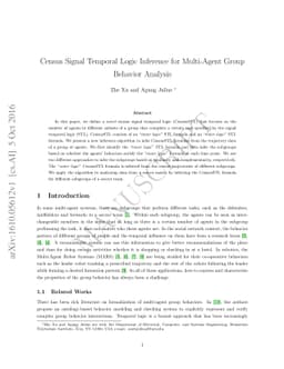 Census Signal Temporal Logic Inference for Multi-Agent Group Behavior
  Analysis