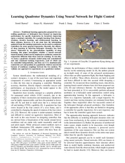 Learning Quadrotor Dynamics Using Neural Network for Flight Control