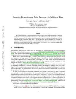 Learning Determinantal Point Processes in Sublinear Time