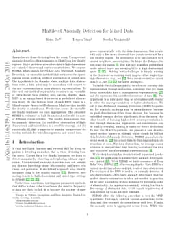 Multilevel Anomaly Detection for Mixed Data