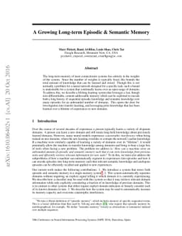 A Growing Long-term Episodic & Semantic Memory