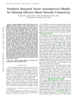 Nonlinear Structural Vector Autoregressive Models for Inferring
  Effective Brain Network Connectivity