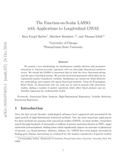 The Function-on-Scalar LASSO with Applications to Longitudinal GWAS