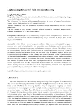 Laplacian regularized low rank subspace clustering