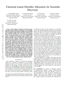 Scalable Dynamic Topic Modeling with Clustered Latent Dirichlet
  Allocation (CLDA)