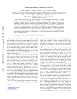 Quantum-enhanced machine learning