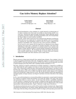 Can Active Memory Replace Attention?