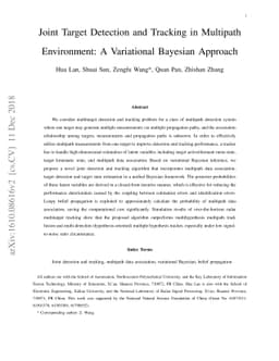 Joint Target Detection and Tracking in Multipath Environment: A
  Variational Bayesian Approach