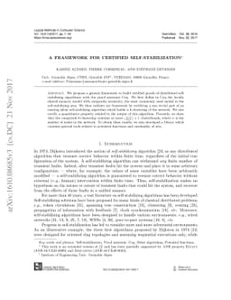 A Framework for Certified Self-Stabilization