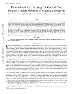 Personalized Risk Scoring for Critical Care Prognosis using Mixtures of
  Gaussian Processes
