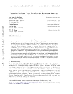 Learning Scalable Deep Kernels with Recurrent Structure