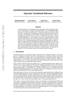 Operator Variational Inference