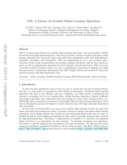 SOL: A Library for Scalable Online Learning Algorithms