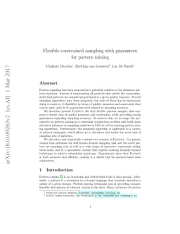 Flexible constrained sampling with guarantees for pattern mining