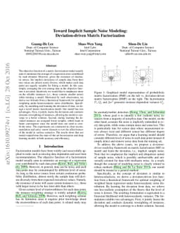 Toward Implicit Sample Noise Modeling: Deviation-driven Matrix
  Factorization