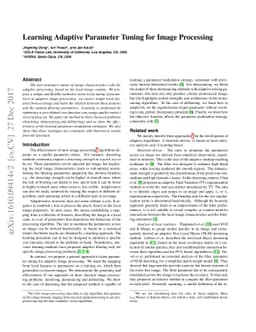 Learning Adaptive Parameter Tuning for Image Processing