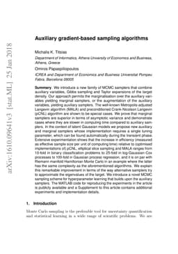 Auxiliary gradient-based sampling algorithms