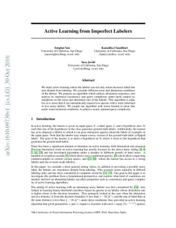 Active Learning from Imperfect Labelers
