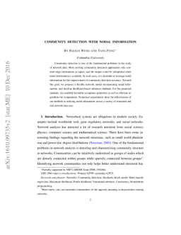 Community detection with nodal information