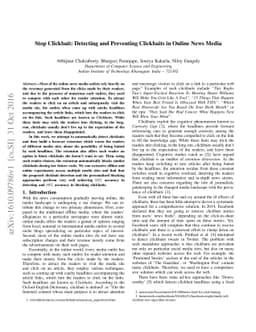 Stop Clickbait: Detecting and Preventing Clickbaits in Online News Media