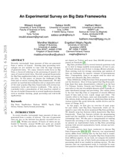 An Experimental Survey on Big Data Frameworks