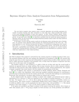 Bayesian Adaptive Data Analysis Guarantees from Subgaussianity